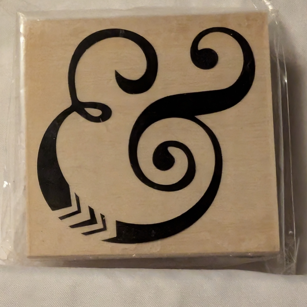 Artistic Black & Tan Home Design Stamp